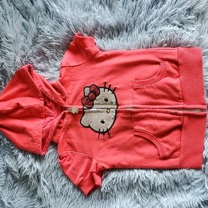 Hello Kitty pink zip up jacket size 4T